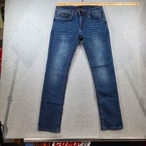 Steve's Jeans Mens 30x32 Slim Fit Medium Wash Blue Denim Stretch Jeans 1002